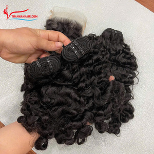 ผมต่อแบบชาวพม่าผมหยิกอบไอน้ำ100% ผมมนุษย์เส้นไหมพันกันแบบไม่พันกัน - Product Image 3