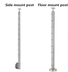 Edelstahl-Glasgeländerpfosten mit Halterungen/<span class=keywords><strong>Plexiglas</strong></span>-Geländer/Glaspfosten für Außenbereich Aluminium-Kabelgeländerpfosten - Product Image 1