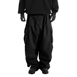 Factory OEM High Street Mid Waist Waterproof Oversized Mens Casual Trousers Fit Parachute Pants Loose Breathable Eco-Friendly - Product Image 2