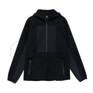 ชุดเซ็ตผู้ชาย OEM สองชิ้น เสื้อแจ็คเก็ตและกางเกงขาสั้นกันลมแบบสั่งทำพิเศษ ซิปเต็มตัว ผ้าไนลอน ชุดเซ็ตกางเกงขาสั้นกันลมสองชิ้น - Product Image 3