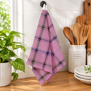New Collection Yarn Dyed Check Pattern Square <b>Dish</b> <b>Cloth</b> for Cleaning 100% Cotton Kitchen Towels From India at Wholesale Price. - Product Image 3