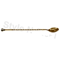 Bar Cocktail Shaker Cuillère Couverts Remuer Jus Cocktail Cuillère À Jus En Acier Inoxydable Cuillère En Acier Inoxydable Spirale Motif