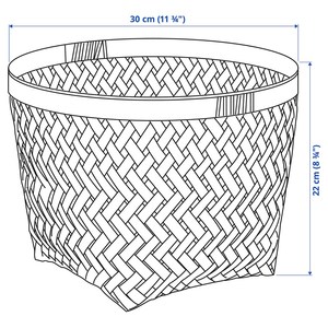 Cesta de Bambú con Textura Natural y Forma Flexible, Ideal para Organizar Artículos del Hogar y Espacios de Vida - Product Image 4