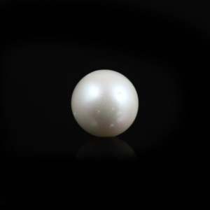 Certified Natural Pearl 9.1 Carat Loose Gemstone 9mm Rice Shape White Pink Fine Jewelry - Product Image 1