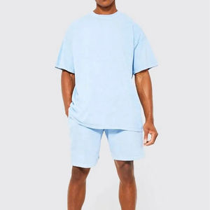 Conjunto de Pantalones Cortos Deportivos Casuales para Hombre, Jersey Personalizado con Estampado, Ropa de Punto Extra Grande, Camiseta de Manga Corta de 260 Gramos, Traje Deportivo - Product Image 3