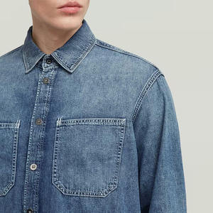 Chemise en jean longue pour homme Vornex Industry, tendance, en coton, faible MOQ, dernier style, service OEM, coupe confortable - Product Image 3