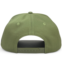 Casquettes de baseball personnalisées de haute qualité pour hommes, 100% coton, logo brodé 3D, vert olive, 5 panneaux, coupe profonde ultra ajustée
