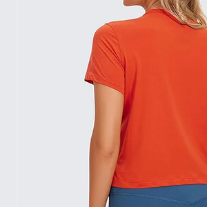 Modern Style women crop top t shirt breathable fabric short sleeve slim fit comfortable for everyday wear street soft texture - Product Image 5