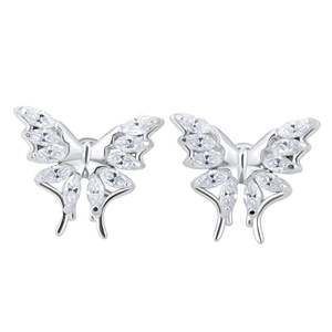 Butterfly S925 <b>Silver</b> <b>Earrings</b> D Color Moissanite <b>Women</b> <b>Earrings</b> Butterfly Design <b>Stud</b> <b>Earrings</b> <b>for</b> <b>Women</b> HipHop IcedOut Jewelry - Product Image 1