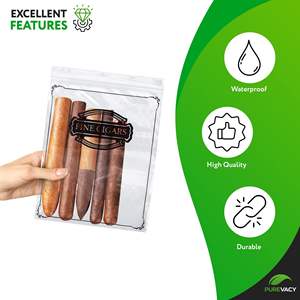 8X10 Sac à cigares en plastique transparent fin à fermeture éclair Pack de 1000 petits sacs refermables inviolables Sacs de rangement polyvalents - Product Image 4