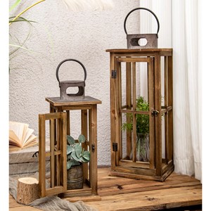 Stylish Walnut Wood <b>Lantern</b> - Modern Decorative <b>Lantern</b> - Wholesale - Product Image 3