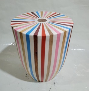 Table d'appoint de luxe en bois et résine avec incrustations d'os, tabouret à incrustations d'os, incrustations florales en os pour salon - Offre spéciale - Product Image 2