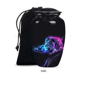 โกศบรรจุอัฐิขนาดใหญ่ รูปสิงโต ทำจากอะลูมิเนียม สำหรับผู้ใหญ่ ตกแต่งด้วยลวดลายพิมพ์ทันสมัย เหมาะสำหรับงานศพ - Product Image 4