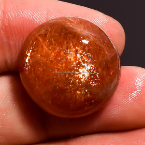 Cabujón de forma redonda suave de piedra solar Natural más vendido, cabujón de piedras preciosas sueltas adecuado para hacer collares colgantes, joyería - Product Image 1