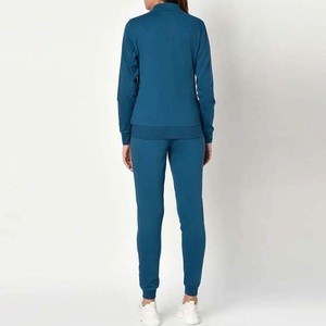 Conjunto Deportivo para Mujer de Color Sólido, Sudadera con Capucha y Cremallera Completa con Bolsillos Laterales, Transpirable, de Spandex y Poliéster, Informal - Product Image 5