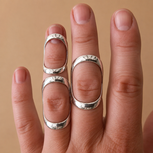 Modern Arthritis Finger Splint <b>Adjustable</b> Sterling <b>Silver</b> Plated Brass <b>Ring</b> for Engagement Wedding & Anniversary Gift - Product Image 1