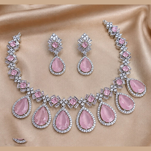 Ensemble de colliers pour femmes JeweleMarket, plaqué argent, avec cristaux et strass, style ethnique américain, pour mariage, fiançailles, anniversaire, fête, cadeau - Product Image 4
