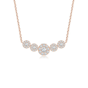 Colgante de Diamantes para Mujer, Corte Brillante Redondo, Estilo Clásico, Joyería para Uso Diario, Oro de 10K, 14K, 18K, Plata 925, 935 - Product Image 2