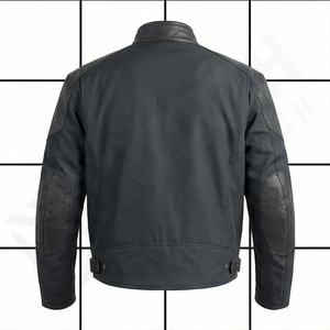 Chaqueta de moto de verano para hombre NAI-0566A, de cuero y textil, con cierre de cremallera, estilo motero, ropa de motociclismo de color personalizado. - Product Image 2