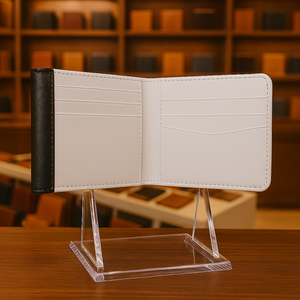 Cartera Corta Casual de Cuero PU para Hombre con Cierre Abierto, Múltiples Ranuras para Identificación y Tarjetas de Crédito, Forro de Poliéster - Product Image 2