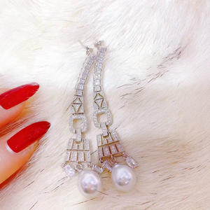 Nouvelles boucles d'oreilles en perles d'eau douce Akoya 925 de précision 11-10 mm, pendantes fines, polyvalentes, cadeau pour les trajets quotidiens, lumière naturelle forte, neuves - Product Image 4