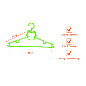 Small 28cm Baby <b>Plastic</b> Hangers Non Slip Strap <b>Hooks</b> Kids Garment Hanger Set Children Boutique Clothes Shop Supermarket - Product Image 4