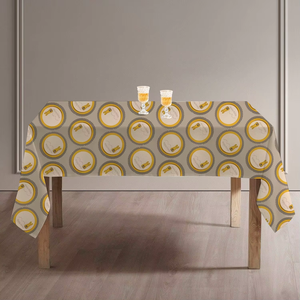 Printed Table Cloth With Beer Cap Pattern Modern Design Washable <b>Home</b> <b>Textile</b> Cover - Product Image 4