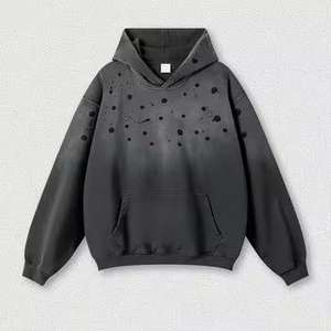 Sudadera con Capucha para Hombre, Estilo Vintage, Desgastada, con Efecto de Salpicaduras de Pintura, Lavada al Ácido, sin Cordón, Personalizable - Product Image 1