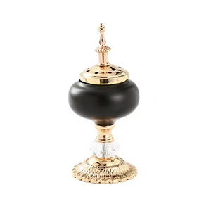 Quemador de incienso de latón puro de alta calidad con acabado pulido, quemador de Loban tradicional de latón vintage para decoración del hogar. - Product Image 1