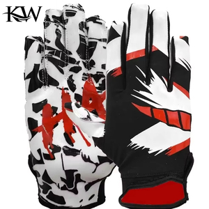 High Quality Professional American Football Receiver <b>Gloves</b> Anti-Slip Breathable Hand Grip <b>Moisture</b> Wicked UV Protection - Product Image 2