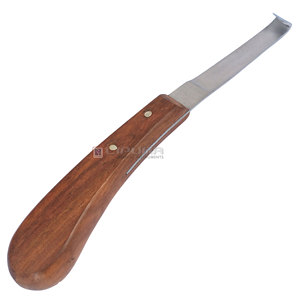 Cuchillo de Pezuña de Doble Punta LIPUMA para Cuidado Equino, Mango de Madera, Hoja de Acero Inoxidable Ultra Afilada, Recortador de Pezuñas para Caballos y Ganado - Product Image 1