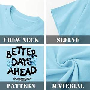 Camisetas gráficas extragrandes con frases inspiradoras y positivas, camisetas vintage personalizadas, camisetas informales de estilo urbano para hombre - Product Image 6