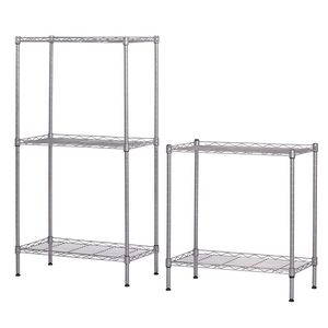 Scaffale portaoggetti da terra in acciaio al carbonio argentato con unità di scaffalatura modulabili - Product Image 4