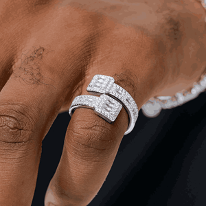 Anillo Minimalista Geométrico de Moissanita con Engaste de Plata 925, Unisex, para Uso Diario, Corte Brillante Redondo - Product Image 6