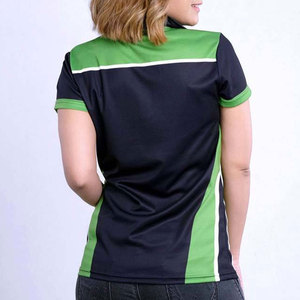 Top de Verano Casual para Mujer, Transpirable y Ecológico, de Punto Jersey con Cuello en V y Mangas Cortas en Poliéster/Algodón - Product Image 2