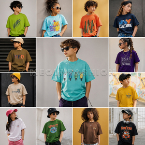 เสื้อยืดเด็กสต็อกล็อตจำนวนมาก ปลอดสารเคมีอันตราย เสื้อยืดลายกราฟิกแบบสบายๆ ขายส่งจำนวนมากจากโรงงานโดยตรง - Product Image 1