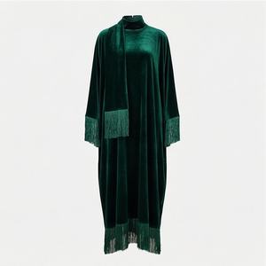 Nouvelle Abaya Musulmane Modeste en Gros, Robe Scintillante à Manches Longues Chauve-Souris, Réversible, en Tissu de Qualité, Vêtement Élégant de Haute Qualité - Product Image 1