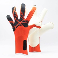 Guantes de Portero Profesionales Blancos de PU con Agarre de Látex, Protección Completa para los Dedos, para Entrenamiento y Partidos de Fútbol al Aire Libre, Unisex