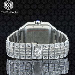 Reloj de Lujo para Hombre Charm_Jewells, Acero Inoxidable, Esfera de 40 mm, Correa de 20 mm, Bisel con Diamantes, Cierre Oculto con Botón, Movimiento Mecánico - Product Image 4