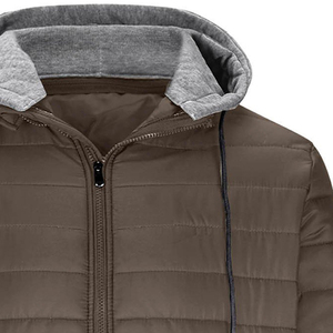 Veste d'hiver matelassée personnalisée pour homme, manteau rembourré léger et chaud, streetwear décontracté d'extérieur, fabrication OEM ODM sous marque privée - Product Image 3