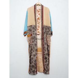 100% Silk V-Neck Three-Quarter Sleeve Full-Length <b>Robe</b> Drawstring Closure Breathable Soft Autumn/Winter Beachwear Sexy - Product Image 5