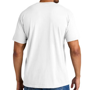 Camiseta de Algodón Blanca Personalizada para Hombre, Manga Corta, Cuello Redondo, Diseño Casual con Bolsillo, Estampado Frontal, Tejido Transpirable - Product Image 2