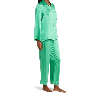 Conjunto de Pijama Estampado para Mujer, Top de Manga Corta y Pantalón Largo, Tela Suave para Dormir, Descansar y Uso Diario - Product Image 1
