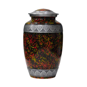 Urnes funéraires en aluminium pour adultes avec gravure, finition en étain et couleur noire, fournitures funéraires en métal pour cendres humaines - Product Image 3