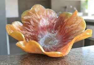 New Luxury Style Hand-crafted Design <b>White</b> & Yellow Resin <b>Serving</b> <b>Bowl</b> at Very Greatest Price Handmade <b>Serving</b> <b>Bowls</b> in multi - Product Image 3