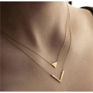 Collar Largo de Lujo en Oro Rosa con Cadena Geométrica en Forma de S |   Joyería de Moda Femenina de Alta Calidad |   Fábrica OEM/ODM Venta al por Mayor - Product Image 2