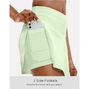 Mini-jupe plissée élastique à séchage rapide pour le golf, la course et le tennis – Vêtement de sport plissé d'été pour femme – Mini-jupe basique pour femme - Product Image 5