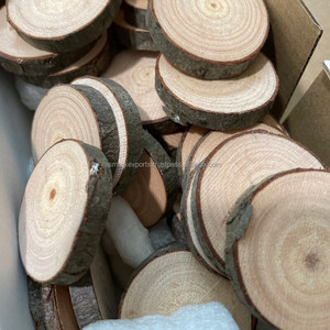 20 pièces de disques ronds en bois naturel de 2 à 4 cm pour projets de bricolage cercles d'écorce d'arbre rustiques pour ornements de Noël et art - Product Image 4