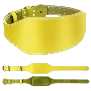 Trendy 6 Inch Leather Weightlifting Belt Heavy Duty Gym <b>Training</b> Support Belt Wholesale Design - Product Image 4