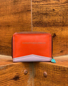 Nueva llegada hecha a mano de cuero reciclado monedero tarjetero estilo occidental Multi pequeño monedero para mujer - Product Image 2